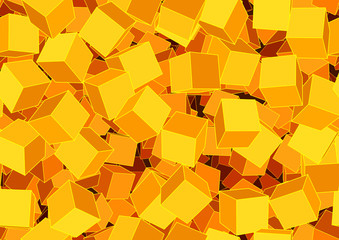 Vector illustration of style orange seamless background