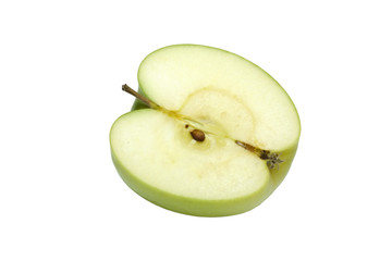 Half of green apple