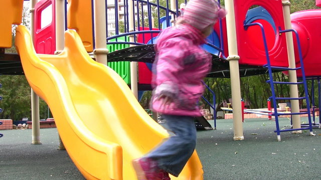 little girl on playground