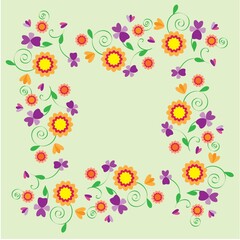 Summer floral pattern