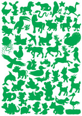 Animal silhouettes
