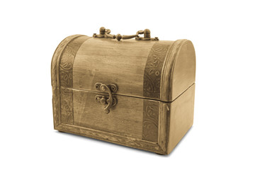 Trunk isolated on the white background