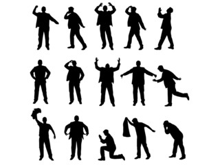 silhouette of man in problems