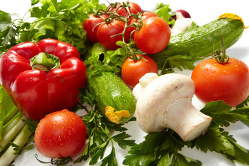 Fresh Vegetables, Fruits and other foodstuffs.