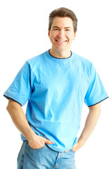 Handsome man smiling