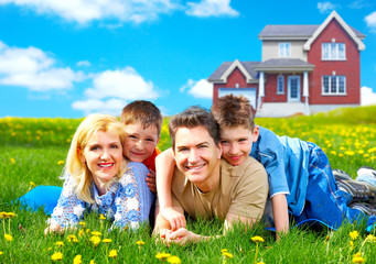 Fototapeta premium Szczęśliwa rodzina.