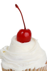 cupcake icing and cherry