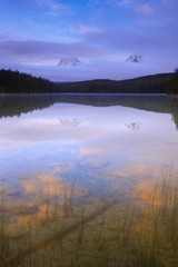 Reflections of Mount Fryatt and Whirlpool Peak at Leach Lake