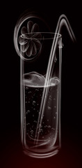 Artistic Smoke Juice Glass on black
