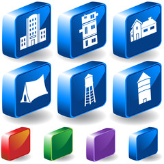 Blue Icon Buildings