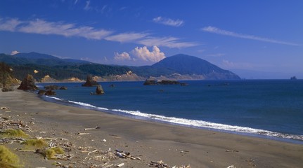 Pacific Ocean on Oregon Coast, at Battle Rock