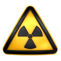 Caution radiation sign