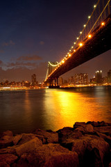 Manhattan Bridge in twilight