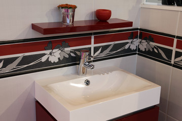 Salle de bain - lavabo - baignoire