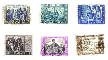 1950 to 1960, italian old stamps