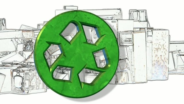 Recyclage &eacute;l&eacute;ctrom&eacute;nager.