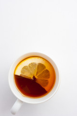 Cap of tea with lemon