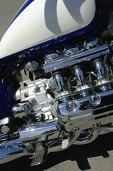 Closeup of motorcycle