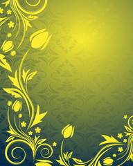 Green floral background