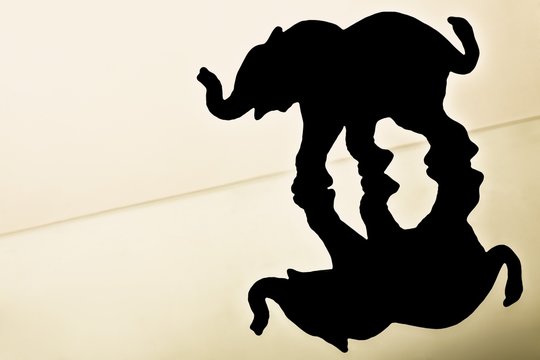 Silhouette of a elephant