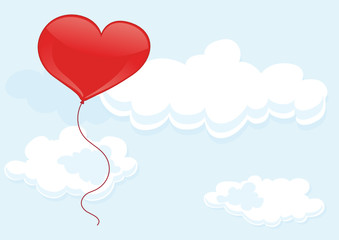 Plakat heart balloon