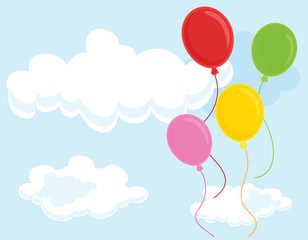 Fototapeta na wymiar four balloons