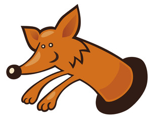 Fox in burrow