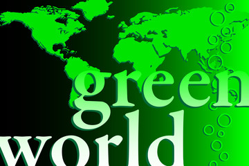 Brochure cover - Business card - Green world.