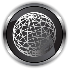 Black Globe Button