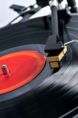Record on turntable © Elenathewise
