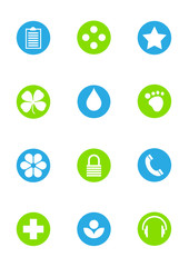 Various colorful multimedia glossy icons