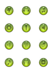 Various colorful multimedia glossy icons