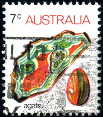 Australia. Agate. Timbre postal.