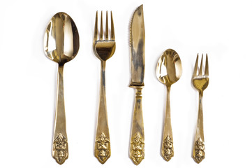 Spoons , fork and a knife