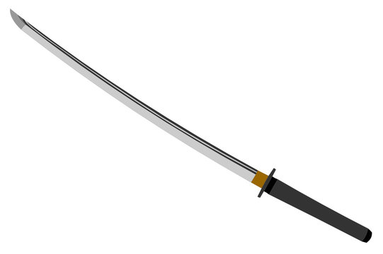 Japanese sword in vector art