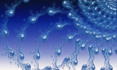 Wasserperlen - Spiralen