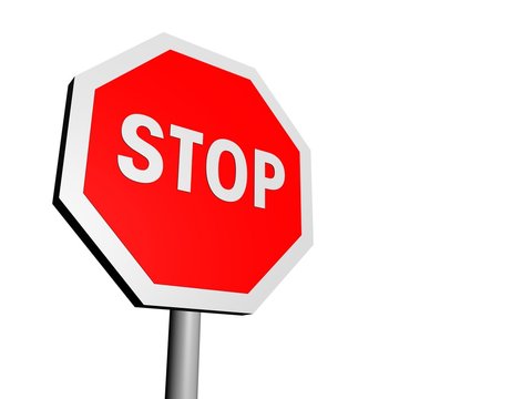 Stoppschild schraeg