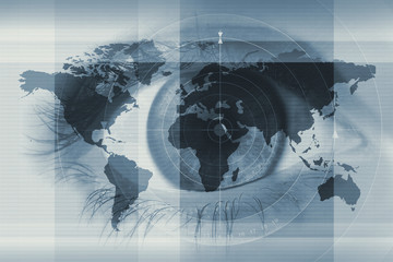 eye and worldmap