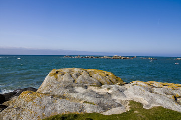 rocks on a beach in brittany
