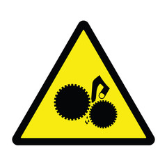Pinch Point Hazard Sign