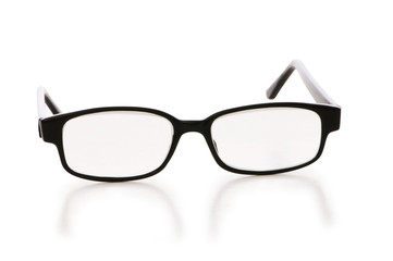 Optical glasses isolated on the white background