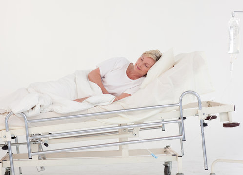 Patient Recovering In A Hospital Ward