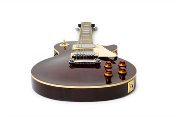 Rock guitar isolated on the white background