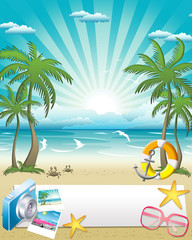 Fototapeta na wymiar Summer holidays card