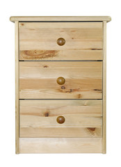 Pine chest of drawers with clipping path