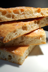 Homemade bread sliced