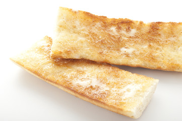 tasty toasted bread with butter