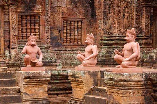 Guardians at Banteay Srei temple