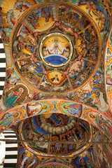 Fototapeta na wymiar Paintings in Rilski monastery