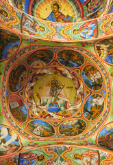 Fototapeta na wymiar Ancient mural from Rila monastery